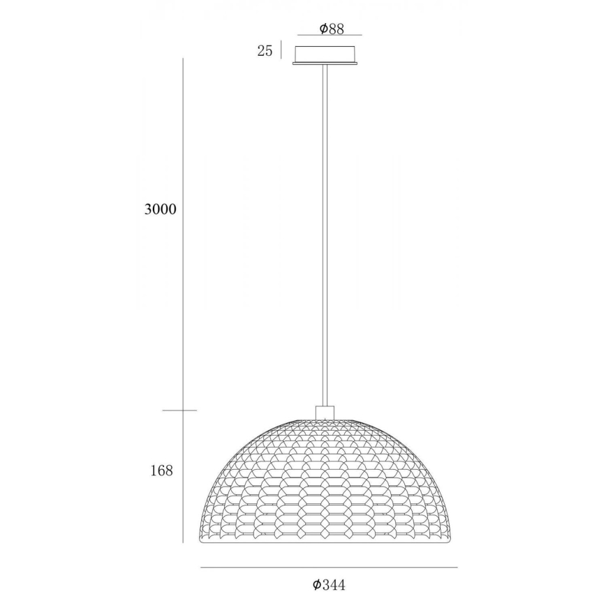 Deko-Light 342143 - Pakabinamas sietynas BASKET 1xE27/40W/230V diametras 35 cm