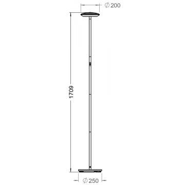 Deko-Light 343029 - LED pritemdomas toršeras BERMUDA LED/18W/230V 3000K balta