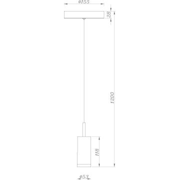 Deko-Light 348037 - LED Reguliuojamas pakabinamas sietynas DABIH LED/7,2W/230V 3000K balta