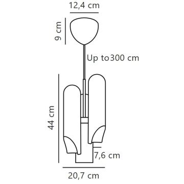 DFTP by Nordlux - Pakabinamas sietynas ROCHELLE 3xGU10/15W/230V