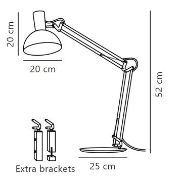 DFTP by Nordlux - Stalinis šviestuvas ARKI 1xE27/60W/230V juoda