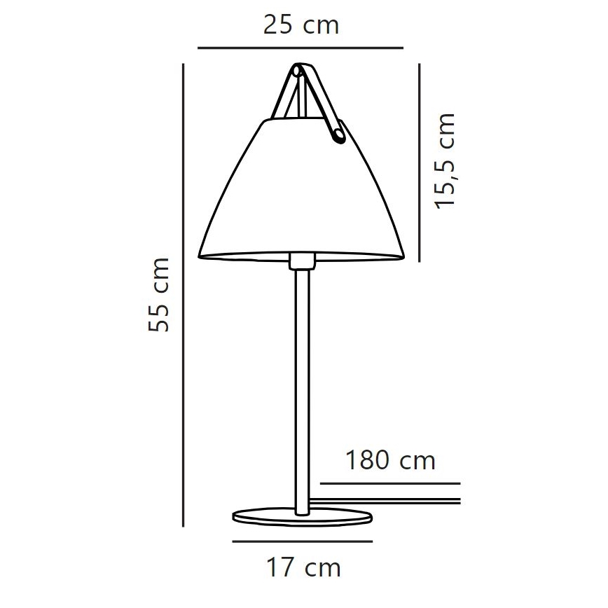 DFTP by Nordlux - Stalinis šviestuvas STRAP 1xE27/40W/230V balta