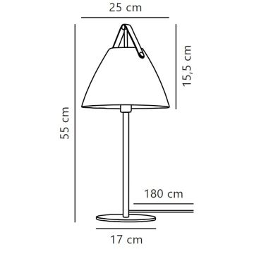 DFTP by Nordlux - Stalinis šviestuvas STRAP 1xE27/40W/230V juoda