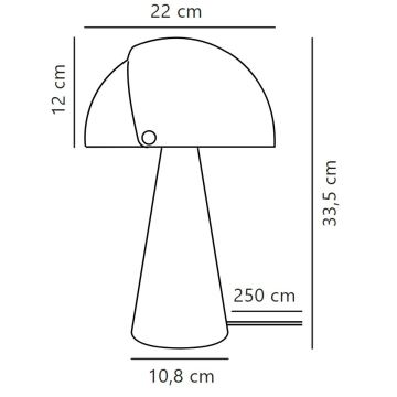 DFTP by Nordlux - Stalinis šviestuvas su reguliuojamu gaubtu ALIGN 1xE27/25W/230V balta