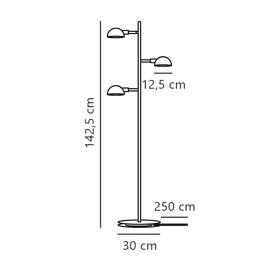 DFTP by Nordlux - Toršeras NOMI 3xE14/8W/230V juoda