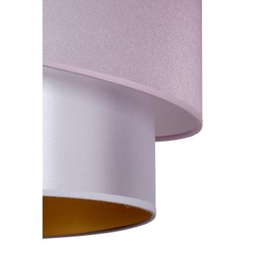 Duolla - Pakabinamas sietynas PARIS 1xE27/15W/230V d. 40 cm rožinis/sidabras/varis