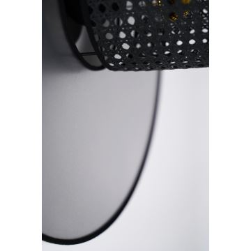 Duolla - Sieninis šviestuvas TOKYO RATTAN 1xE27/15W/230V sidabras/juoda