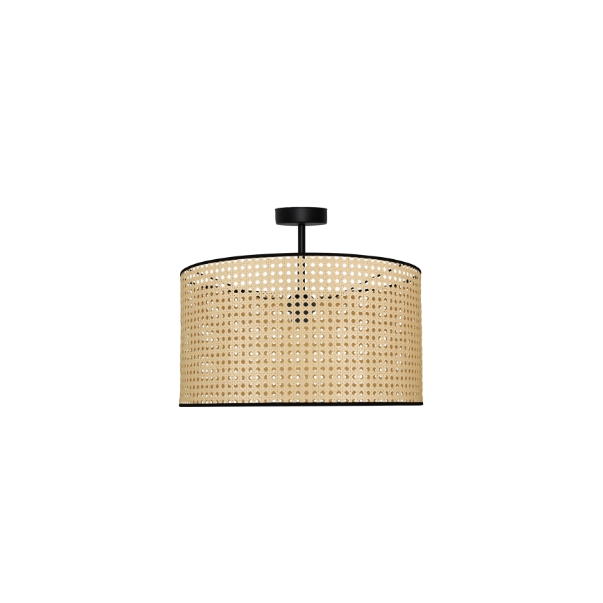 Duolla - Tvirtinamas sietynas ROLLER RATTAN 1xE27/15W/230V smėlio spalva/juoda