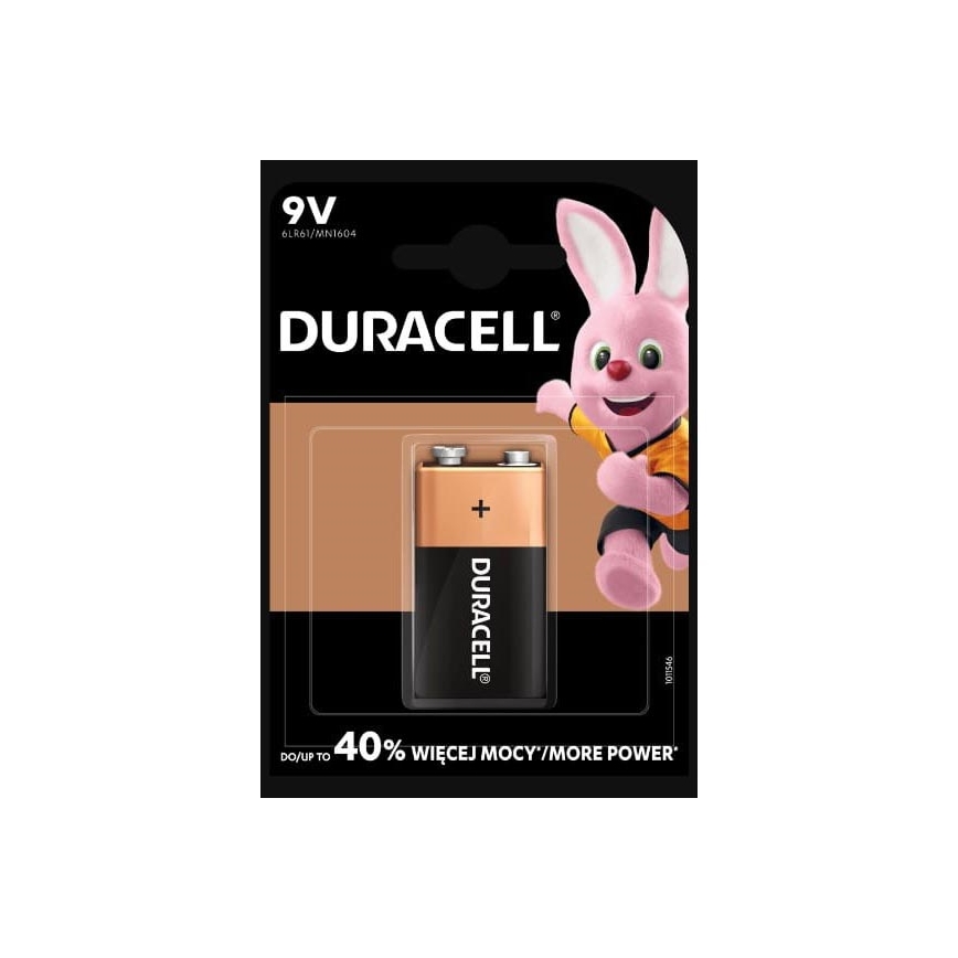 Duracell - 1 vnt. Šarminė baterija Basic 9V 550 mAh