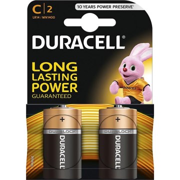 Duracell - 2 vnt. Šarminė baterija Basic LR14/C 1,5V 2200 mAh