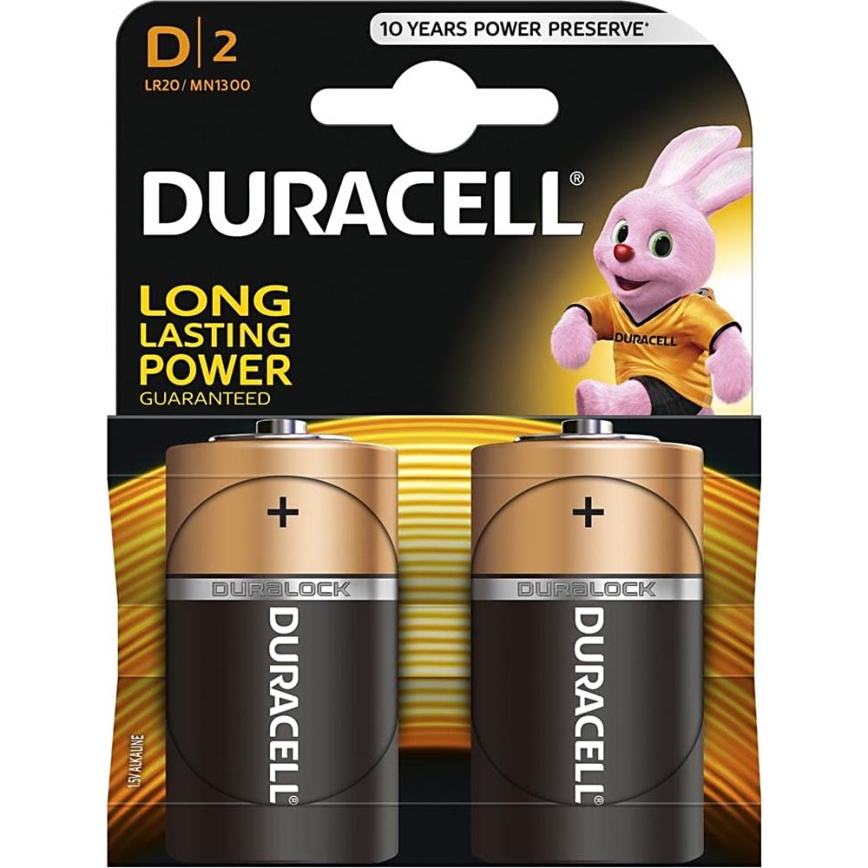 Duracell - 2 vnt. Šarminė baterija Basic LR20/D 1,5V 12500 mAh