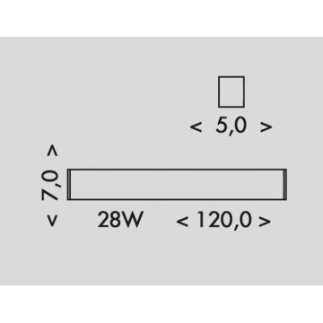 LED lubinis šviestuvas DONAR LED/28W/230V 4000K 120 cm balta