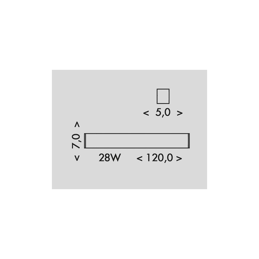 LED lubinis šviestuvas DONAR LED/28W/230V 4000K 120 cm juoda