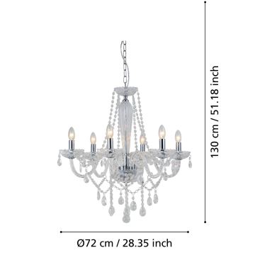 Eglo 39099 - Sietynas BASILANO 1 6xE14/40W/230V