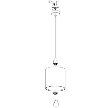 Eglo - Sietynas, kabinamas ant virvės 1xE27/40W/230V