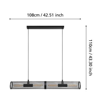 Eglo - Pakabinamas sietynas 4xE27/40W/230V