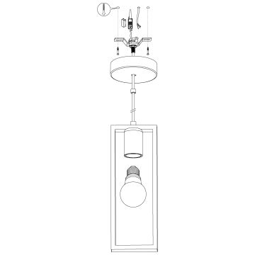 Eglo - Pakabinamas sietynas 1xE27/60W/230V - FSC sertifikuota