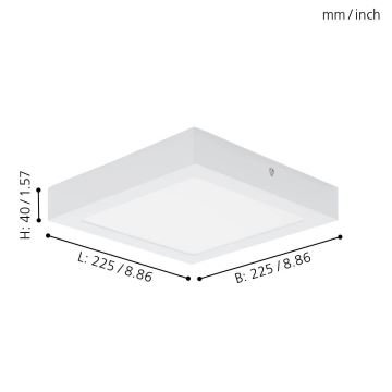 Eglo 78202 - LED lubinis šviestuvas FUEVA LED/16,5W/230V