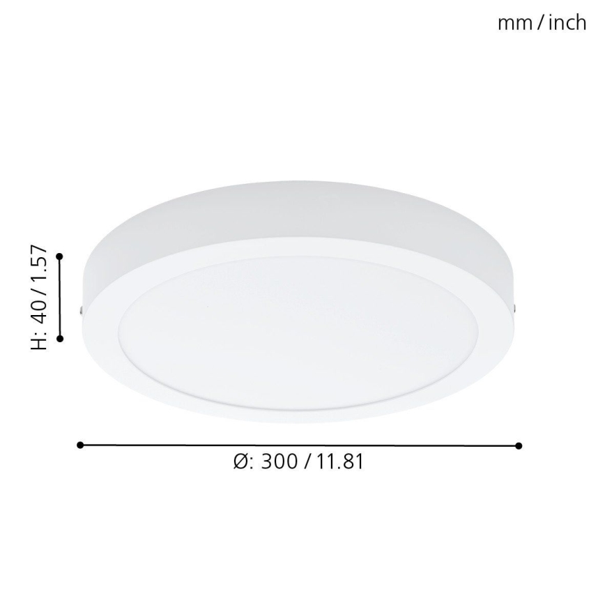 Eglo 78203 - LED lubinis šviestuvas FUEVA LED/22W/230V