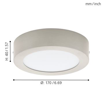 Eglo 78213 - LED lubinis šviestuvas FUEVA LED/10,9W/230V