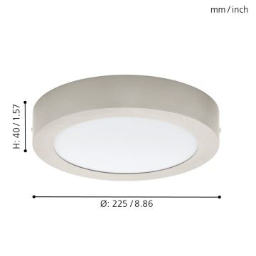 Eglo 78214 - LED lubinis šviestuvas FUEVA LED/16,5W/230V