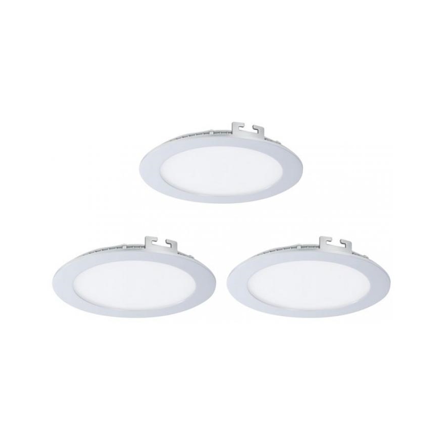 Eglo 78735 - KOMPLEKTAS 3x LED įleidžiamas lubinis vonios šviestuvas FUEVA LED/10,95W/230V IP44