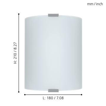 EGLO - Lubinis sienų šviestuvas 1xE27/60W balta