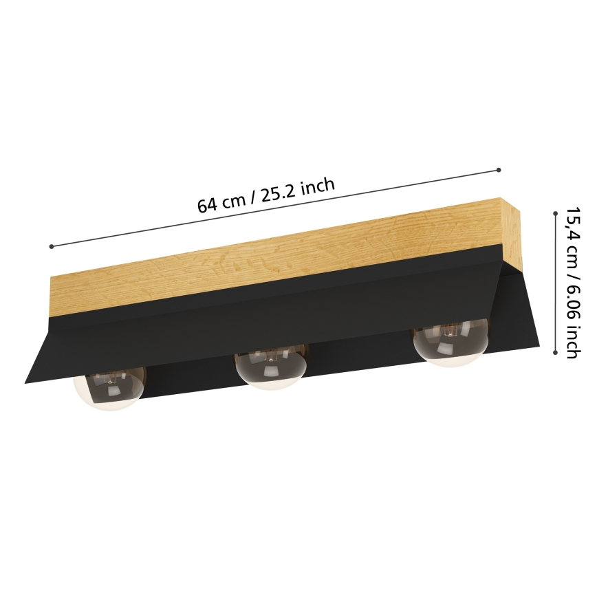 Eglo – Lubinis šviestuvas 3xE27/40W/230V