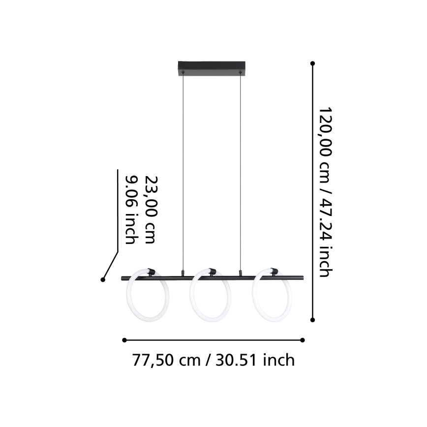 Eglo  - LED Pakabinamas sietynas  3xLED/9W/230V