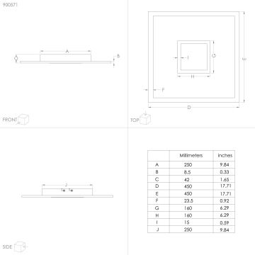 Eglo - LED RGBW Reguliuojamas lubinis šviestuvas LED/21,5W/230V 3000-6000K + valdymo pultas