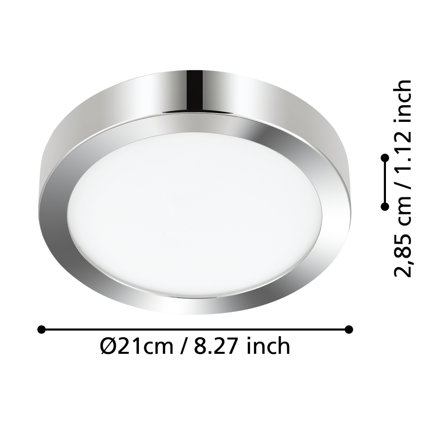 Eglo - LED Vonios lubinis šviestuvas LED/17W/230V IP44 chromas