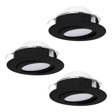 Eglo - RINKINYS 3x LED Reguliuojamas įleidžiamas šviestuvas PINEDA LED/5,5W/230V