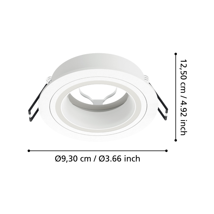 Eglo - Įleidžiamas šviestuvas 1xGU10/35W/230V baltas