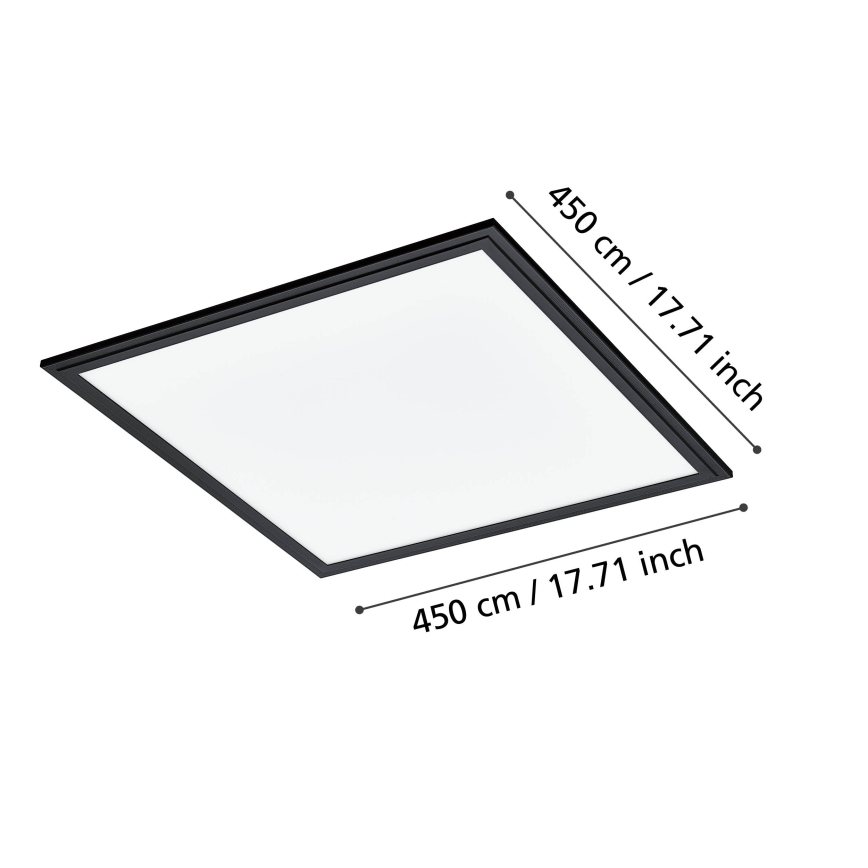 Eglo - LED lubinis šviestuvas LED/21,5W/230V 45x45 cm juoda