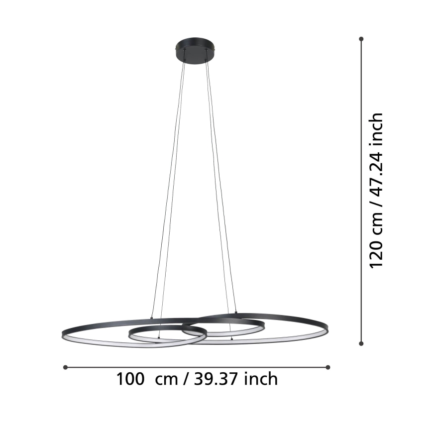 Eglo - LED Reguliuojamas pakabinamas sietynas LED/38W/230V