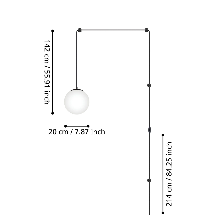 Eglo - Pakabinamas sietynas 1xE27/40W/230V