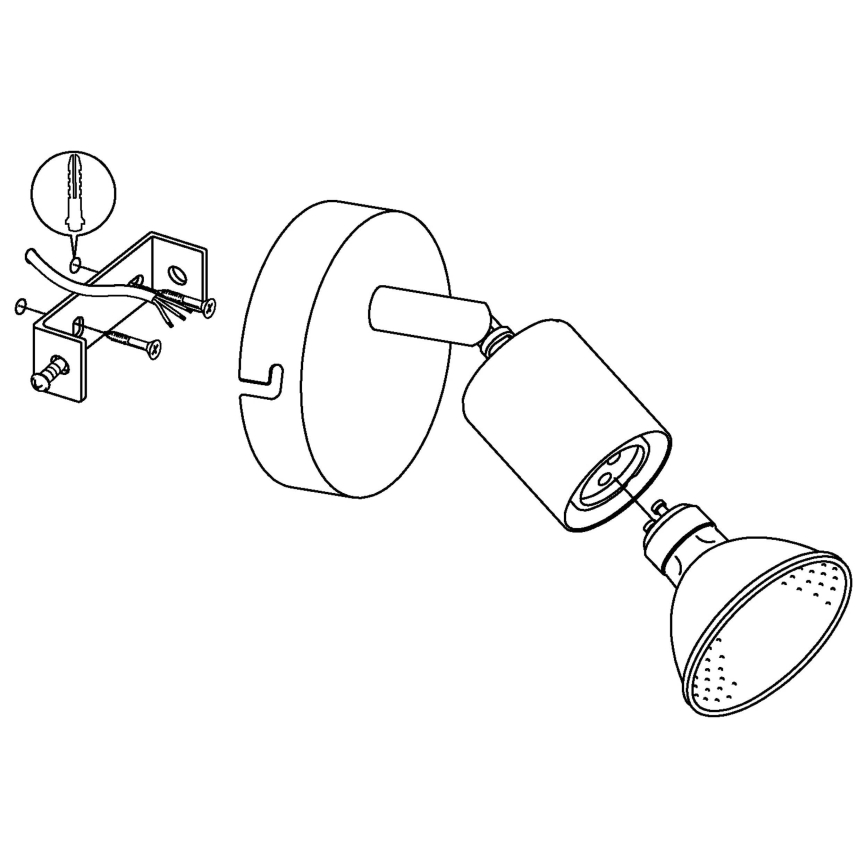 Eglo - Akcentinis LED šviestuvas LED 1xGU10/2.5/230V