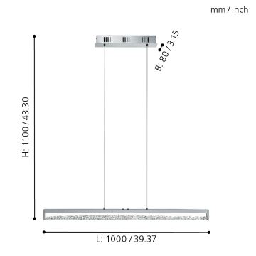 Eglo - Pritemdomas LED šviestuvas LED/32W/230V