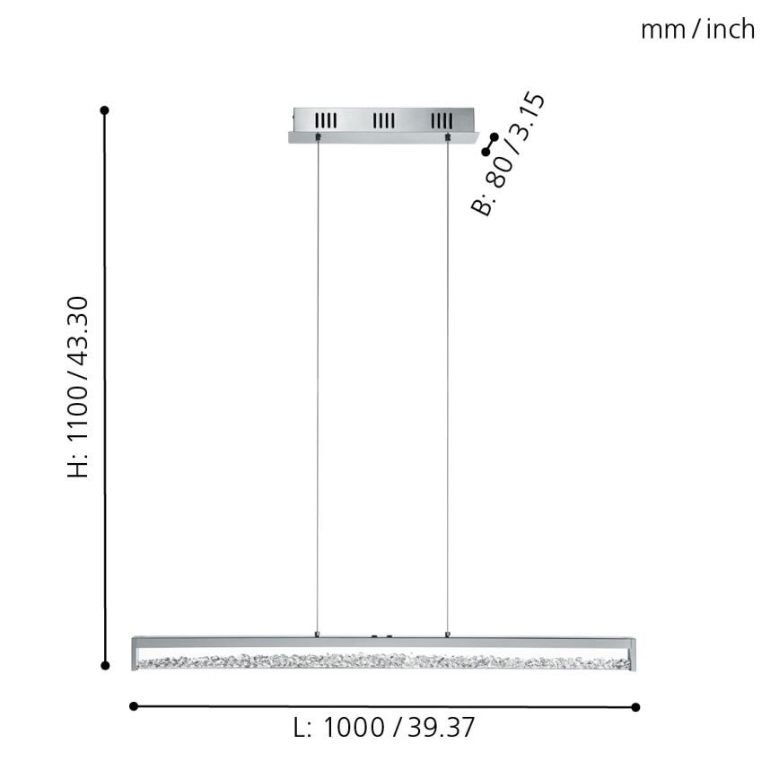 Eglo - Pritemdomas LED šviestuvas LED/32W/230V