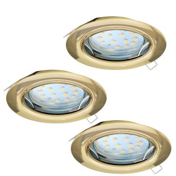 Eglo - KOMPLEKTAS 3x įleidžiamas LED šviestuvas PENETO 3xGU10-LED/3W/230V