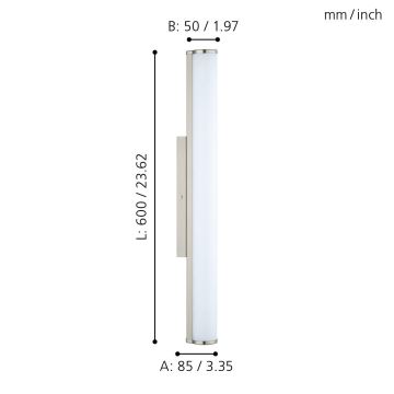 Eglo - LED vonios šviestuvas 1xLED/16W/230V