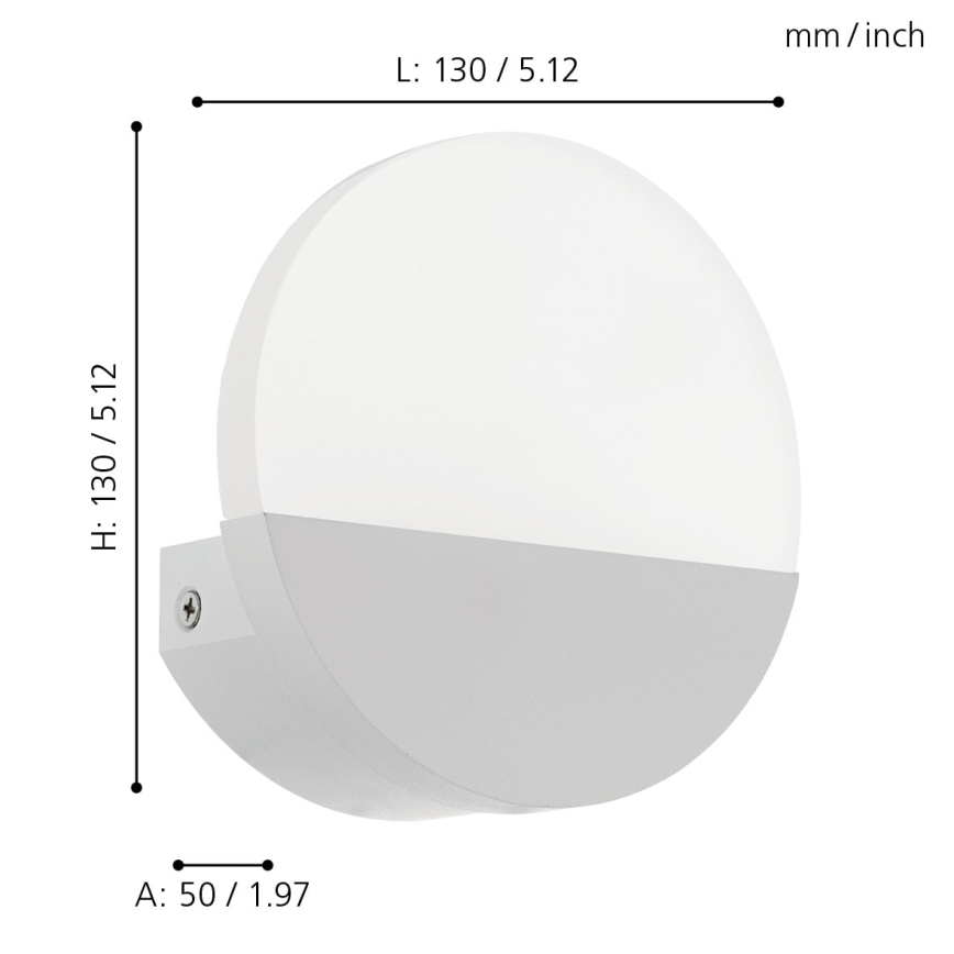 Eglo - LED sieninis šviestuvas 1xLED/4,5W/230V