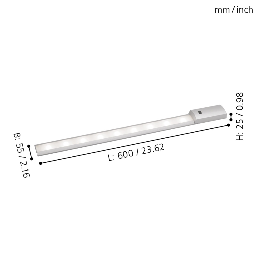 Eglo - LED po virtuvės spintele jutiklinis šviestuvas LED/8,1W/230V