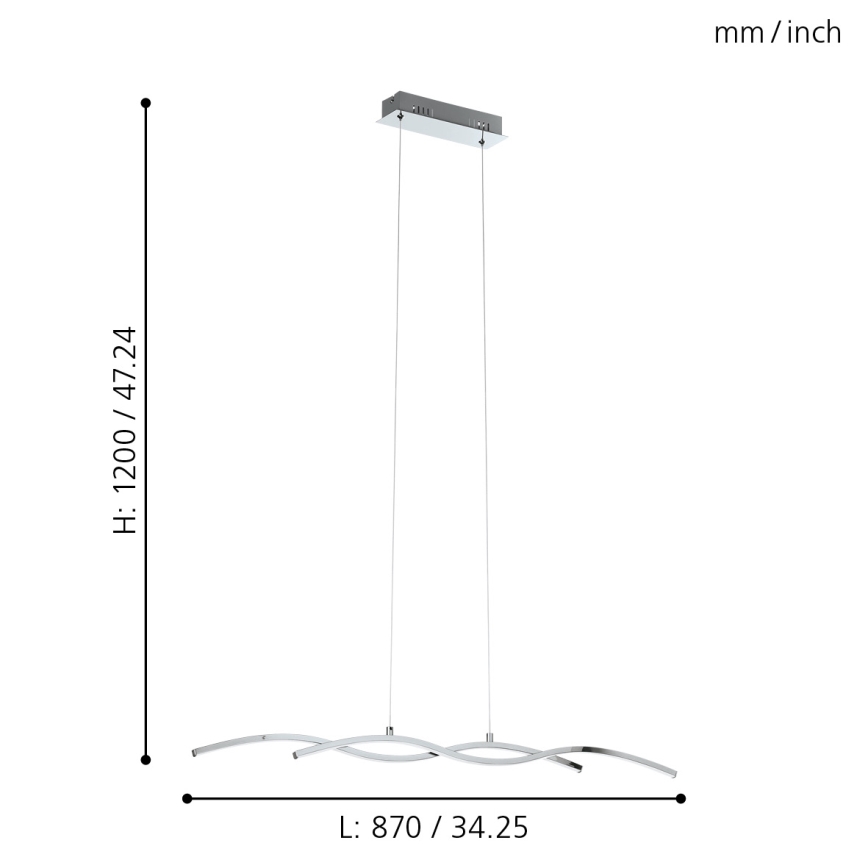 Eglo - LED sietynas 2xLED/9W/230V