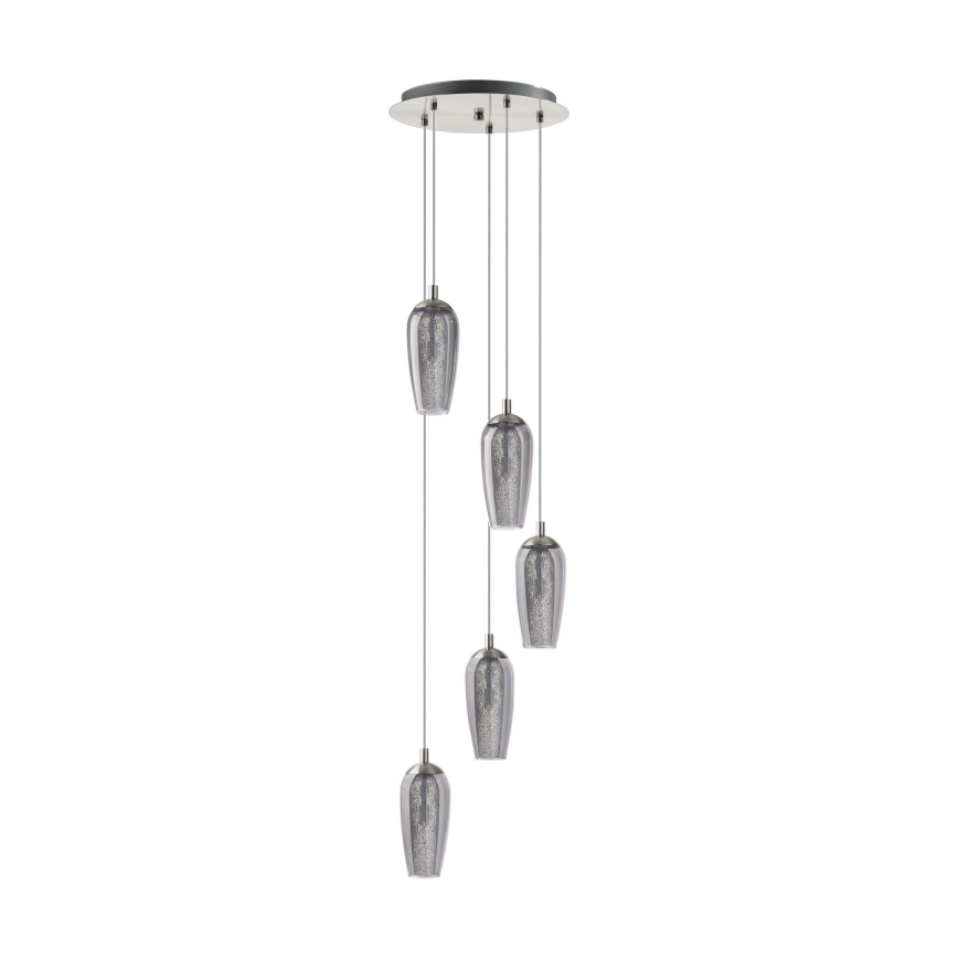 Eglo 96345 - LED sietynas, kabinamas ant virvės FARSALA 5xG9/2,5W/230V