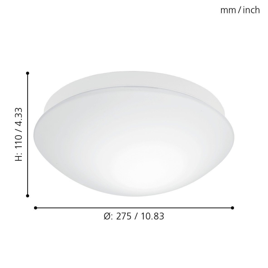 Eglo - Vonios šviestuvas su jutikliu 1xE27/20W/230V IP44