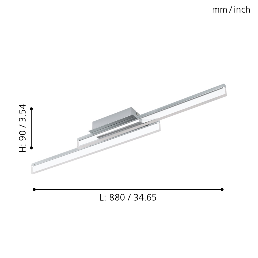 Eglo - LED lubinis šviestuvas 2xLED/10W/230V IP44