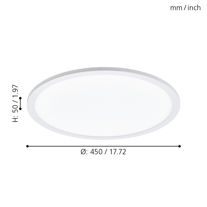 Eglo - LED Reguliuojamas lubinis šviestuvas LED/19,5W/230V + VP