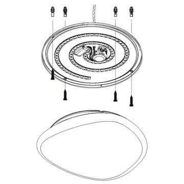 Eglo - LED Pritemdomas lubinis šviestuvas LED/36W/230V + Nuotolinio valdymo pultas