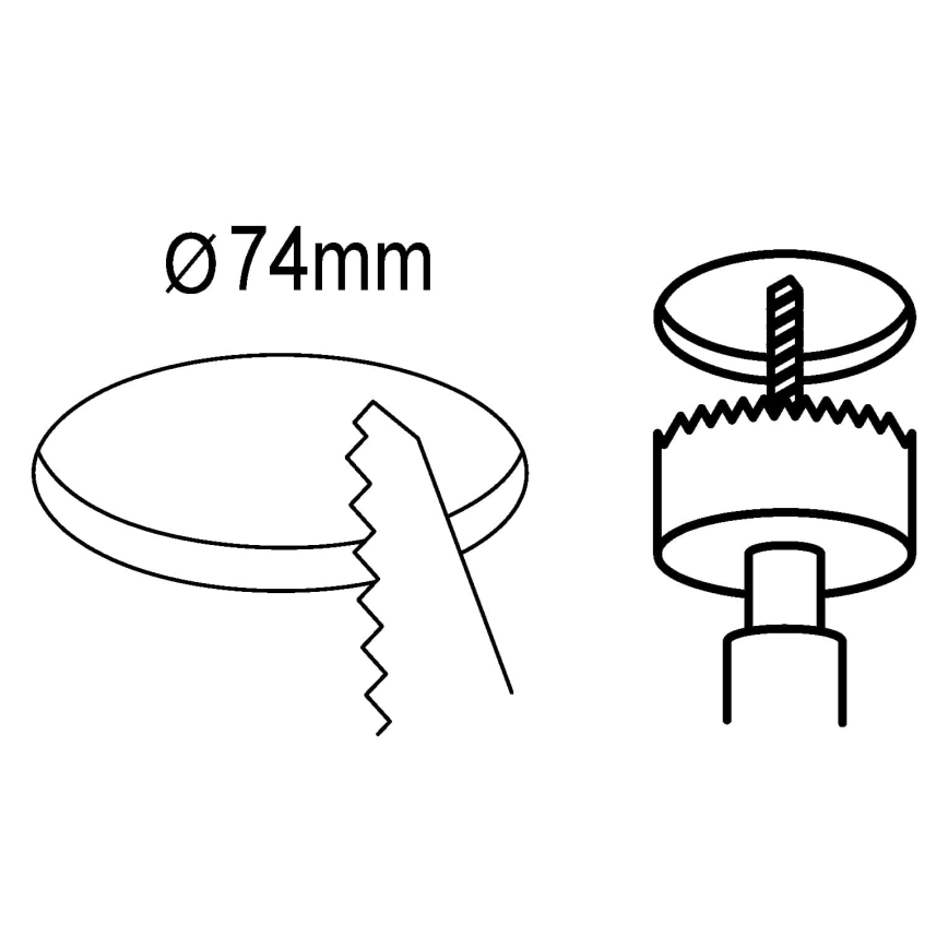 Eglo 98634 - KOMPLEKTAS 3x LED įleidžiamas lubinis vonios šviestuvas FUEVA LED/2,8W/230V